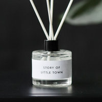 Avertan vide ronde en verre ambre 120ml parfum reed diffuseur bouteille avec bouchon pour aromathérapie arôme