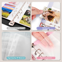 Classeur A5 personnalisé pour cartes photo et cartes d'art, rechargeable, 6 anneaux, transparent, sans acide, pour collection Kpop et Fandom
