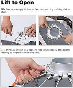 <span class=keywords><strong>Godox</strong></span> Softbox parabólico de 47 pulgadas, montaje Bowens, montaje rápido, plegado rápido para <span class=keywords><strong>Godox</strong></span> <span class=keywords><strong>SL60W</strong></span> VL150 UL150 SL150II SZ150, 2017 - Product Image 6