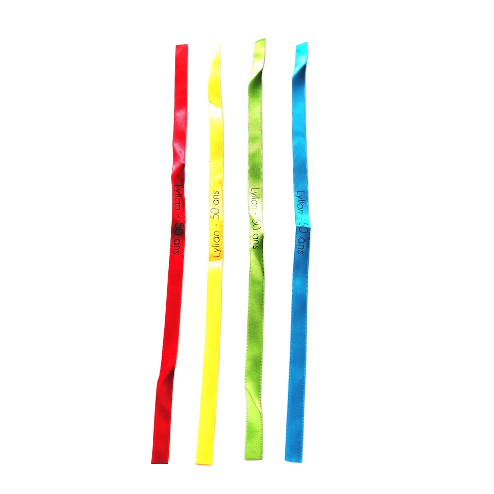 Custom Satin Wristband Strap Lanyard Silk Screen Printing Fashion Short Ribbon for Music Festival Party Concerts Logo Printing Image 4