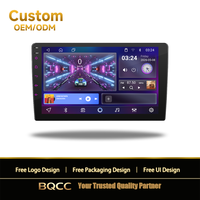 Radio Universal Android 13-16 de 9 Pulgadas y 2 DIN de BQCC, CarPlay Inalámbrico, Navegación GPS para Automóvil, FM RDS, Cámara de Visión Trasera AHD, Reproductor Multimedia