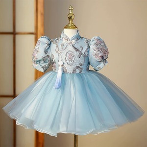 strapless open back dress Wedding Flower Girl Dress Dusty Pink Princess Party Pageant Formal Dre –  TANYA BRIDAL main image 0