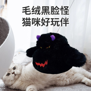 Cartoon Plush Cat Toy Black <b>Monster</b> Sound Making Interactive Pet Toy 95g - Product Image 3