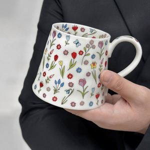 Mug en céramique élégant, motif Fleur de Rêve Rose pour Fille, Tasse à café et petit-déjeuner avec boîte cadeau pour offrir - Product Image 4