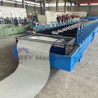 Máquina perfiladora de láminas para techos corrugados BSY IBR, controlada por PLC, con desbobinador hidráulico, incluye motor y bomba de presión.