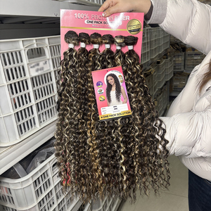 Paquete de Fibra de Proteína Julianna, Extensiones de Cabello Sintético Negro, Resistentes al Calor, <span class=keywords><strong>en</strong></span> un Paquete - Product Image 1