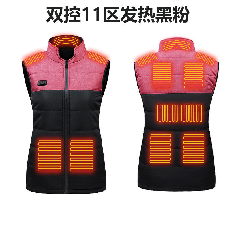 โซนควบคุมคู่สีชมพูและสีดำ 11 ระดับความร้อน