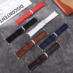 Correa de reloj de cuero genuino de liberación rápida, compatible con <span class=keywords><strong>Apple</strong></span> <span class=keywords><strong>Watch</strong></span> S8/<span class=keywords><strong>SE</strong></span>, correa suave de piel de becerro con barras de resorte de fácil ajuste - Product Image 2