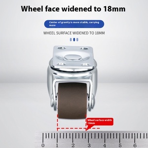 Rodas de <span class=keywords><strong>Caster</strong></span> Universais de Borracha Silenciosas de 0,8 Polegadas para Direção Fácil - Product Image 4