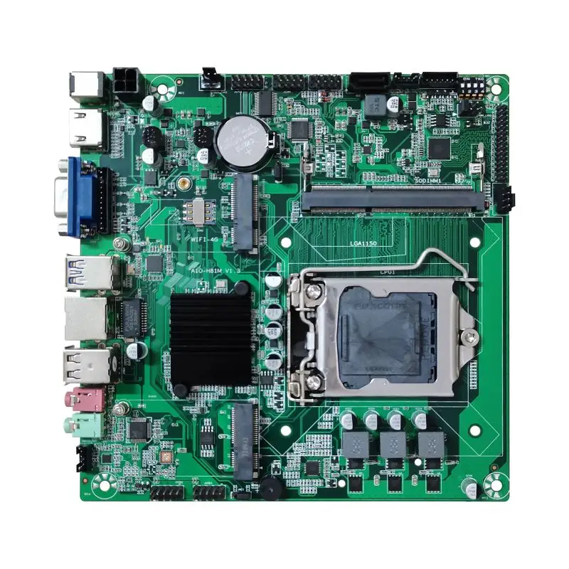 Penjualan Panas LGA 1150 H81 All-in-One Papan Utama AIO Intel 4 Gen Celeron Pentium I3 I5 I7 Seri Prosesor