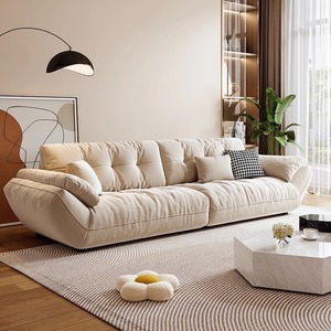 Italian Technology Fabric Cloud <strong>Sofa</strong> Ultra-Soft Modern Minimalist Lazy <strong>Sofa</strong> for Small Apartment <strong>Wooden</strong> <strong>Frame</strong> for Living Room - Product Image 4