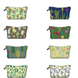 Nouvelle trousse à cosmétiques Cactus, trousse de toilette portable pour enfants, trousse de maquillage matelassée avec fermeture éclair, sac de rangement et de lavage - Product Image 1