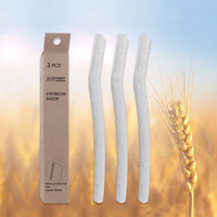 Nouvelle version 2022 : Rasoir à sourcils biodégradable en paille de blé pour femme, épilateur et rasoir à sourcils écologique pour le dermaplaning
