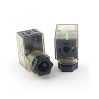 Transparent marron noir IP65 Dc Ac Din43650b Din connecteur prise électrovanne bobine connecteur Din43650a avec Led