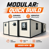 Maison modulaire tout-terrain construite comme une mini-maison et des logements complémentaires, fonctionnant comme une maison conteneur modulaire pour l'hébergement des grands-parents
