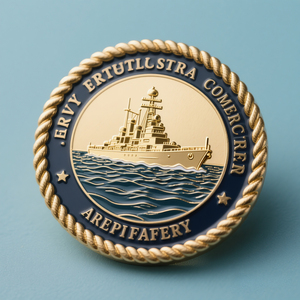 Monedas Conmemorativas de Alta Calidad de Fábrica, Diseño Personalizado, Forma de Barco, Elegantes, con Baño de Oro - Product Image 3