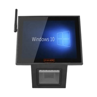 Verificador de Precios con Sistema Windows de 8 Pulgadas, Escáner de Código de Barras y Código QR, Terminal POS de Pared con Pantalla Táctil