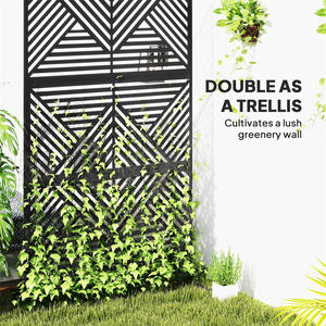 מחיצות פרטיות לגינה ממתכת, מחיצות דקורטיביות חתוכות בלייזר, מחיצות פרטיות וגינה ממתכת - Product Image 5