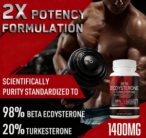 Integratore di <span class=keywords><strong>Beta</strong></span> <span class=keywords><strong>Ecdysterone</strong></span> 1400mg, Turkesterone per Recupero e Sintesi Proteica, per Bodybuilder e Atleti - Product Image 2