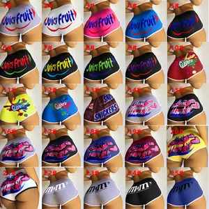 High Elasticity New Fashion Printed Biker Snack Shorts Workout Booty Plus Size Cartoon Shorts for Women