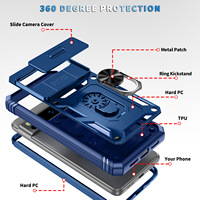 Étui pour téléphone portable avec anneau Kickstand pour Google Pixel 10 9 Pro XL 8A 7A 8PRO 6 Slide Camera Protection Shockproof Back Cover