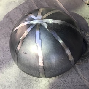 Cuenco metálico de media esfera grande, 6mm de grosor, 36 pulgadas, acero al carbono suave - Product Image 4