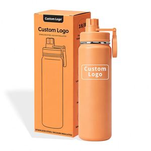 Bouteille d'eau en acier inoxydable à double paroi isolée sous vide de 24 oz avec logo personnalisé, sans BPA, pour boissons chaudes et froides, idéale pour l'extérieur - Product Image 2
