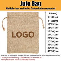 Sacs en toile de jute douce violette personnalisables avec logo, plusieurs tailles, écologiques, recyclables, réutilisables, pour emballage cadeau et usage domestique avec cordon de serrage