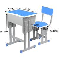 Escritorio creativo para niños Juego de mesa y silla de diseño de elevación Espacio de aprendizaje dedicado Mesa de estudio escolar