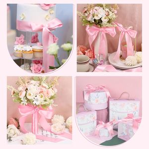 ริบบิ้นผ้าซาตินสำหรับใส่ใน100ยาว4ซม. สำหรับใส่ดอกไม้ - Product Image 5