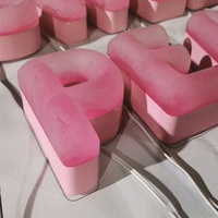 Letras Esféricas Transparentes de Cristal Jelly, Letras de Acero Inoxidable Acrílico con Acabado Arenado, Letras/Números/Texto de Fábrica China