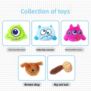 Cross-border Best-selling Pet Electric Dog <strong>Toy</strong> Squeaky Bouncing Ball Self-amusing Plush Dog Sounding Toywholesale Available - Product Image 1