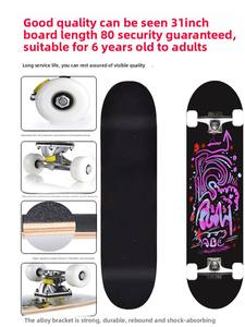 सरल और स्टाइलिश 31*8.25 इंच मेपल डबल विशबोन स्केटबोर्ड सेट - Product Image 3