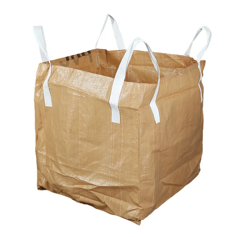 Venta al por mayor impermeable PP tejido Jumbo Super Bulk saco de alimentación de plástico bolsas grandes verde blanco 1 1,5 2 3 toneladas