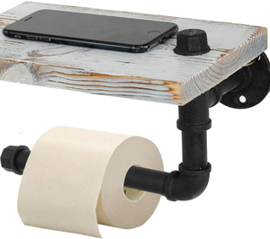 Industrial <strong>Floating</strong> Shelves <strong>Pipe</strong> Shelves <strong>for</strong> Wall Rustic Wood Wall Shelves <strong>for</strong> Home D&eacute;cor, Bedroom Living Room Bathroom - Product Image 2