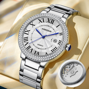 Reloj de pulsera con incrustaciones de diamantes, reloj de cuarzo resistente al agua, reloj para hombre - Product Image 2