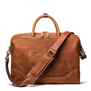 Neue Herren-Aktentasche, 14 Zoll, Rindsleder, Oberste Schicht, Einzel-Schulter-Crossbody-Tasche, Retro-Stil Laptop-Tasche, Borsa Vera Pelle - Product Image 4