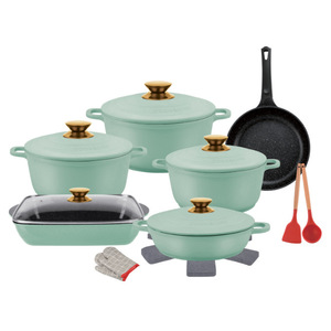 Phisma 18-Piece <b>Cookware</b> <b>Set</b> Aluminum Non-Stick Oven Safe <b>Induction</b> Compatible Cooking <b>Set</b> with Lids and Utensils - Product Image 4