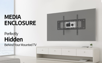 Boîtier multimédia mural blanc 9 pouces pour TV, système de gestion des câbles intégré pour appareils de cinéma maison