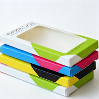 Boîte d'emballage personnalisée en carton blanc avec logo imprimé pour étui de téléphone, boîte de luxe pour téléphone portable, emballage pliable en papier avec cintre