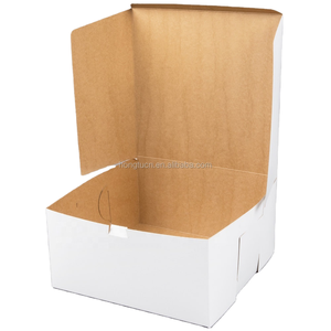 250-<b>Pack</b> Standard White Rigid Cake <b>Boxes</b> 5.5 X 4 X 3 Corrugated Board Lock Corner Dessert <b>Boxes</b> Bakery Disposable <b>Boxes</b> - Product Image 2