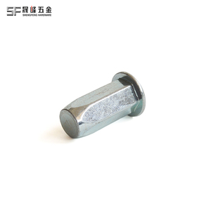 Écrous à riveter hexagonaux à tête plate de haute qualité en acier au carbone, zingués bleu-blanc, filetage métrique/unifié M4 M5 M6 M8 M10 <span class=keywords><strong>M12</strong></span> - Product Image 6