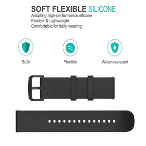 Bracelet en silicone <span class=keywords><strong>sport</strong></span> à dégagement rapide de 20 mm 22 mm <span class=keywords><strong>pour</strong></span> Samsung Galaxy <span class=keywords><strong>Watch</strong></span> Band <span class=keywords><strong>pour</strong></span> Huawei SmartWatch - Product Image 3