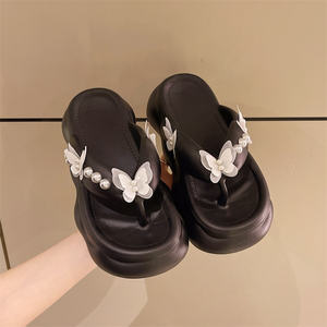 2025 nuove infradito col tacco alto EVA ciabatte <span class=keywords><strong>da</strong></span> donna carine con fiocco piccole <span class=keywords><strong>Clip</strong></span> <span class=keywords><strong>da</strong></span> esterno su scarpe con suola spessa pantofole <span class=keywords><strong>da</strong></span> donna Casual - Product Image 6