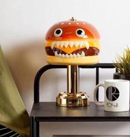Lampe de table hamburger d'Halloween, décorations créatives, lumière nocturne hamburger pour la décoration de la maison