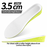Semelles intérieures EVA personnalisées d'usine OEM, vente chaude, désodorisantes, orthopédiques, rehaussantes pour baskets, augmentation de la hauteur de 3 cm, absorbant les chocs
