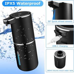 Distributeur de savon automatique sans contact rechargeable de 360 ml pour salle de bain et cuisine - Product Image 3