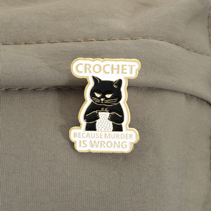 कार्टून ब्लैक कैट क्रॉकेट एनमेल पिन पशु बैज बैकपैक ब्रोच लैपल पिन दोस्तों के लिए गहने सामान उपहार - Product Image 3