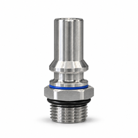 SUS304 Stainless Steel Non-Spill UQD06 DN12 Male Quick Disconnect Coupling Plug untuk Pendinginan Cairan Pusat Data Server