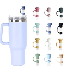 New Arrival Silicone Customized Toppers Drinking BPA FREE Dust Toppers Drinking Straw Caps Summer Straw Toppers Caps